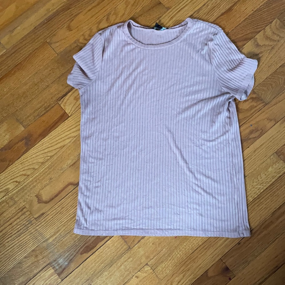 Light pink ribbed tee